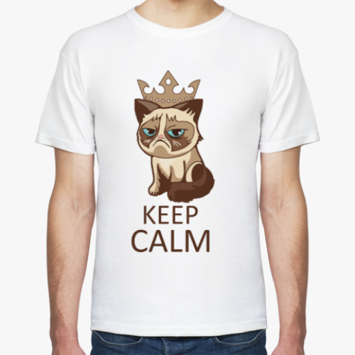 Футболка с принтом Угрюмый кот Тард - Grumpy Cat