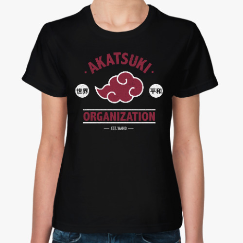 Женская футболка Naruto Akatsuki Organization