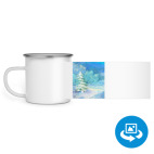 Кружка металлическая белая (круговая запечатка)