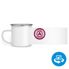 Кружка металлическая белая (круговая запечатка)