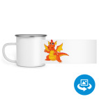 Кружка металлическая белая (круговая запечатка)