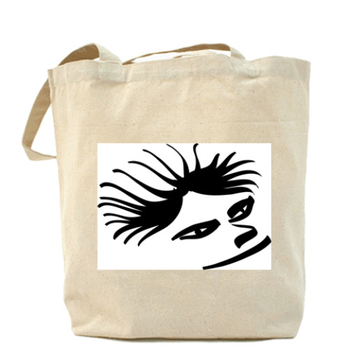 Сумка шоппер с принтом Волосы дыбом