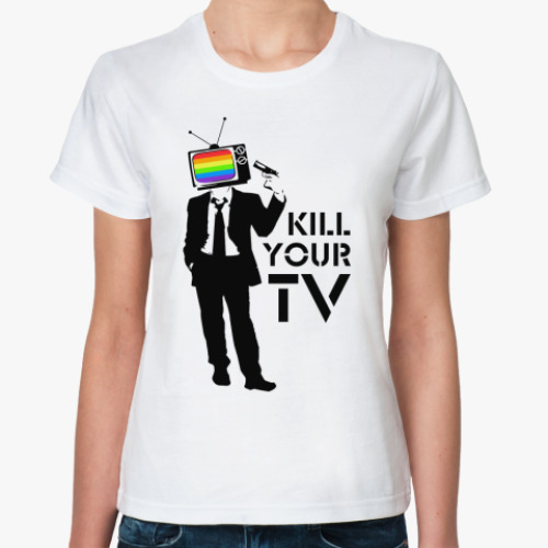 Классическая футболка с принтом TV