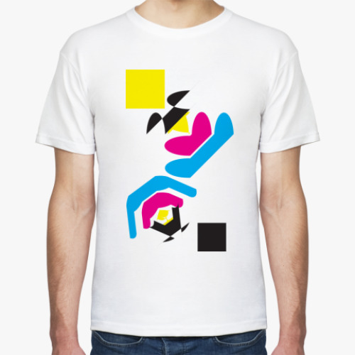 Футболка с принтом CMYK-Композиция