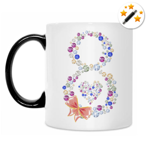 Кружка-хамелеон с принтом с 8 марта!