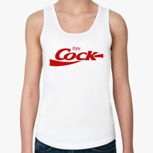 Женская майка с принтом Enjoy Cock