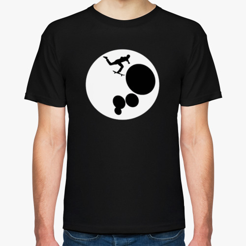 Футболка с принтом лунный скейтер