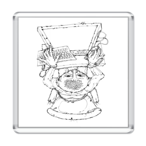 Магнит с принтом Компьютерщик