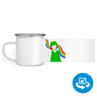 Кружка металлическая белая (круговая запечатка)