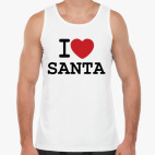 Майка Tank Top Новогодний принт I Love Santa