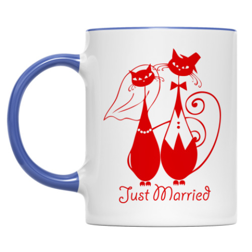 Кружка с принтом Just Married