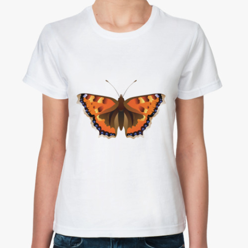 Классическая футболка с принтом Бабочка