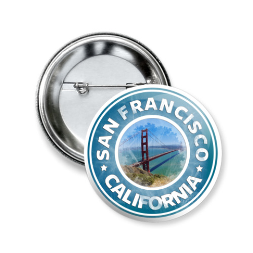 Значок 50мм с принтом  SanFrancisco