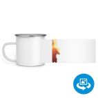 Кружка металлическая белая (круговая запечатка)