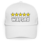 Кепка / бейсболка, белая (печать) Wanted
