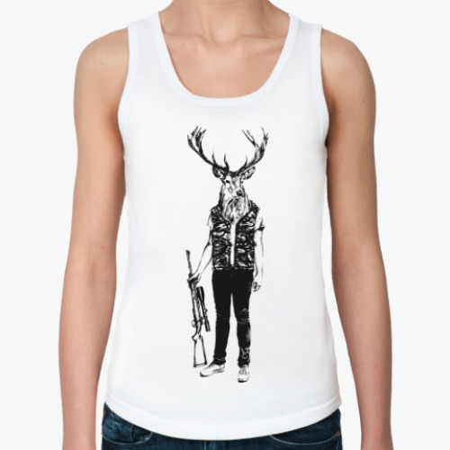 Женская майка с принтом Охотник  майка