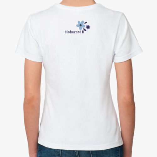 Классическая футболка с принтом Био опасность