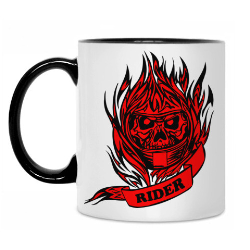 Кружка с принтом Ghost rider