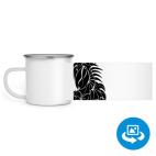 Кружка металлическая белая (круговая запечатка)