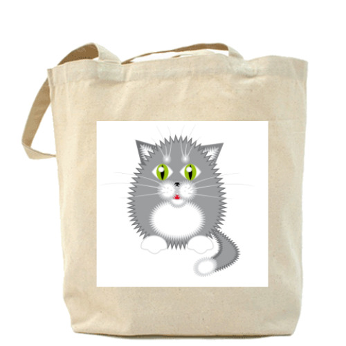 Сумка шоппер с принтом Котик