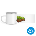 Кружка металлическая белая (круговая запечатка)