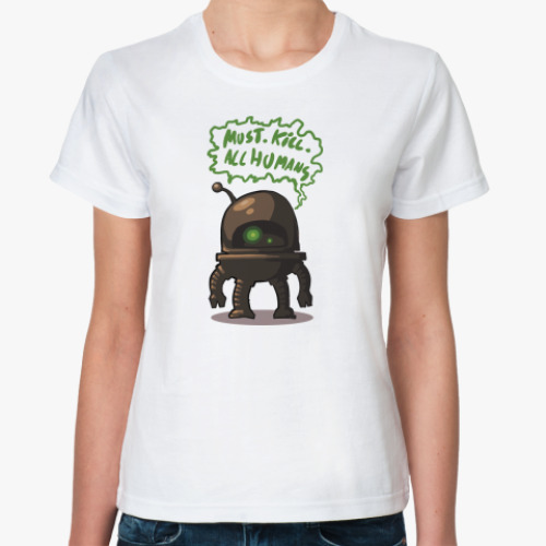 Классическая футболка с принтом Alien