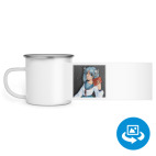 Кружка металлическая белая (круговая запечатка)