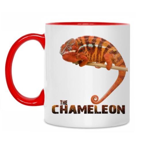 Кружка с принтом Хамелеон