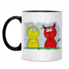 Кружка двухцветная