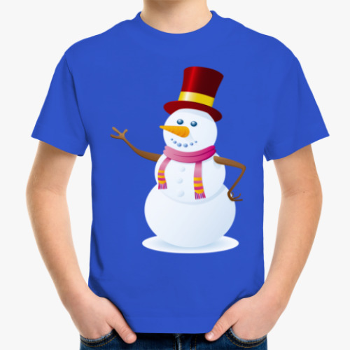 Детская футболка Мистер Снеговик