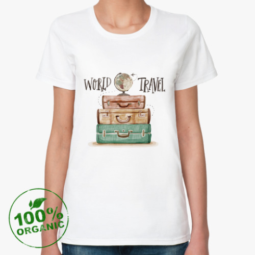 Женская футболка из органик-хлопка Для путешествий