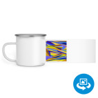 Кружка металлическая белая (круговая запечатка)