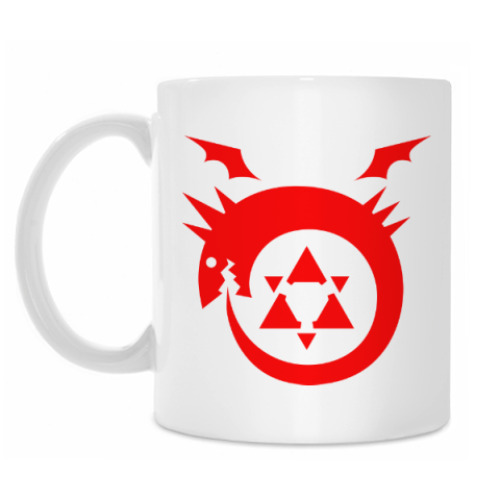 Кружка с принтом Стальной алхимик. Уроборос