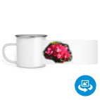 Кружка металлическая белая (круговая запечатка)