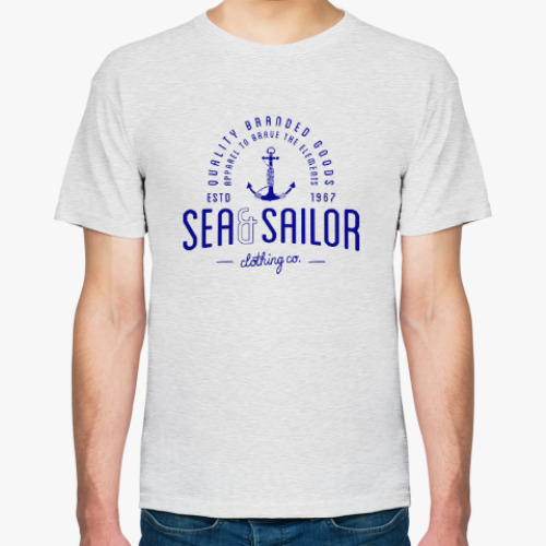 Футболка Sea and sailor, якорь