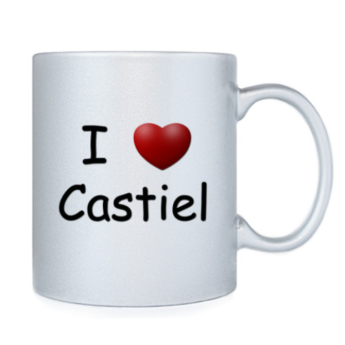 Кружка с принтом I Love Castiel