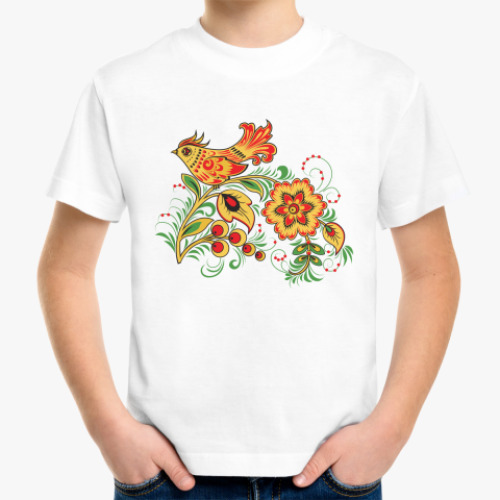 Детская футболка с принтом  'Золотой петушок'