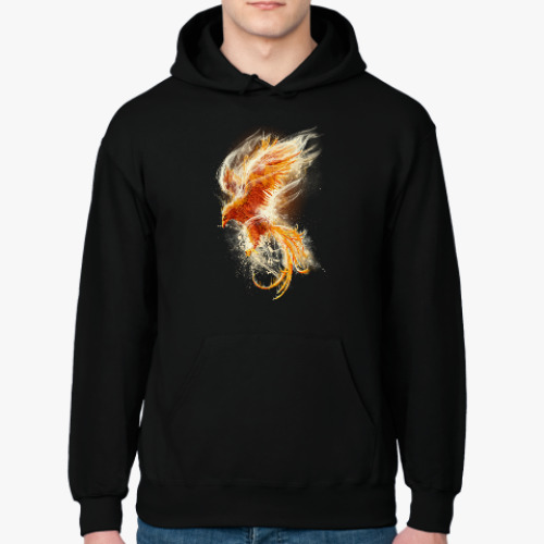 Толстовка худи с принтом Птица Феникс Fenix bird