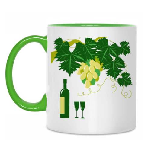 Кружка с принтом Виноград