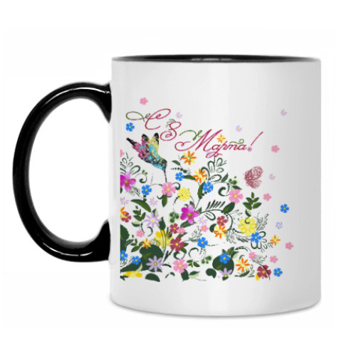 Кружка с принтом 8 Марта