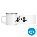 Кружка металлическая белая (круговая запечатка)