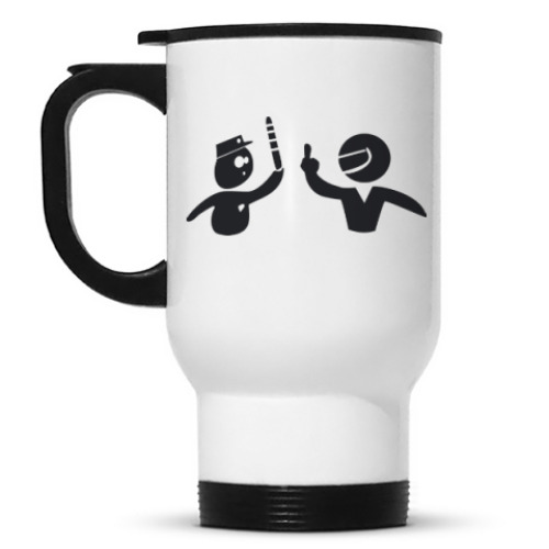 Кружка-термос с принтом ГИБДД и водитель