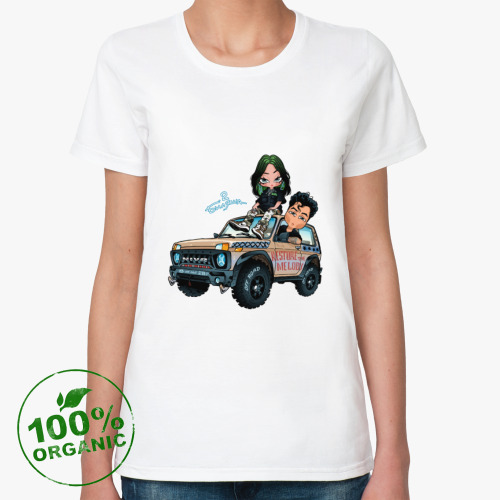 Женская футболка из органик-хлопка Билли Айлиш и Билли Джо