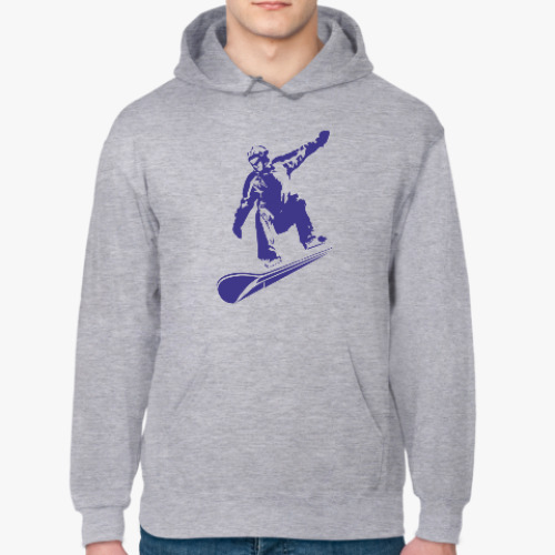 Толстовка худи с принтом Сноуборд