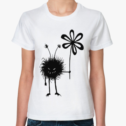 Классическая футболка с принтом Маленькое зло