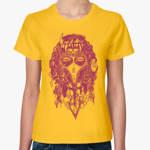 Женская футболка с принтом Mask of Totemia