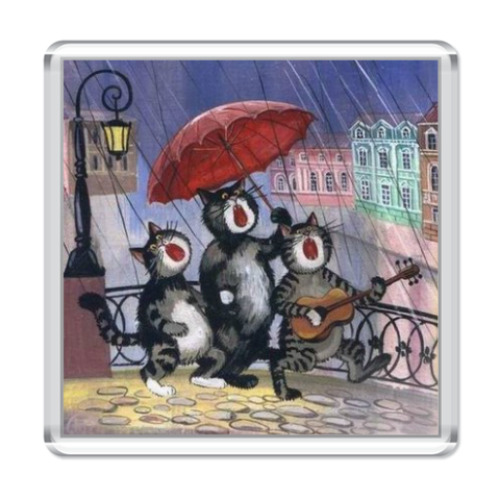 Магнит с принтом кот питерскай