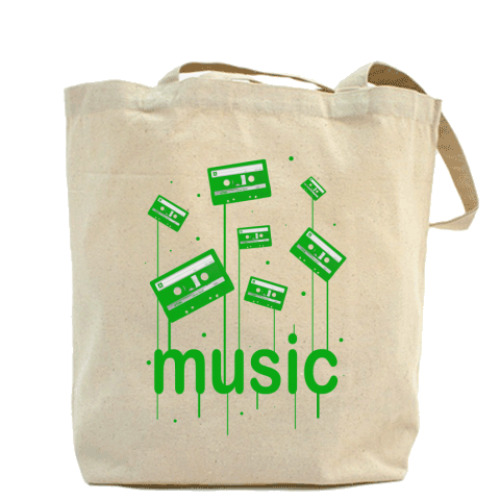 Сумка шоппер с принтом Music