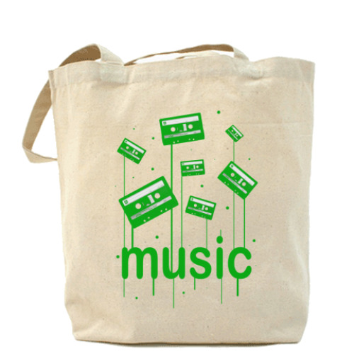 Сумка шоппер с принтом Music