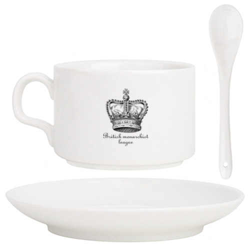 Кофейный набор с принтом British crown